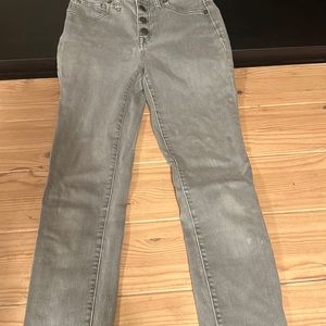 Madewell 9” High-rise Skinny size 25, green